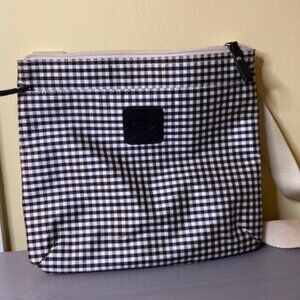 BRICS crossbody black and white gingham crossbody travel bag